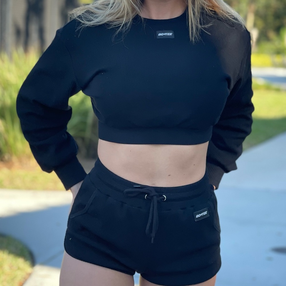 Boandtee shorts only.